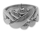 large 4 band sterling silver puzzle ring (click to buy!)